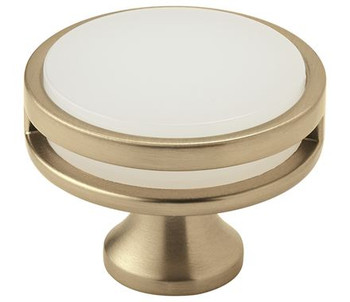 Amerock, Oberon, 1 3/4" (44mm) Round Knob, Golden Champagne / Frost