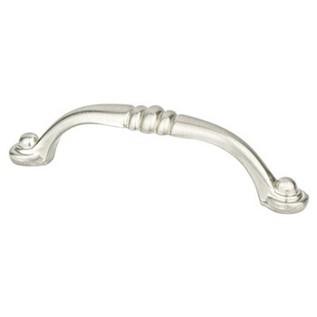 Berenson, Euro Traditions, 3 3/4" (96mm) Curved Pull, Brushed Nickel