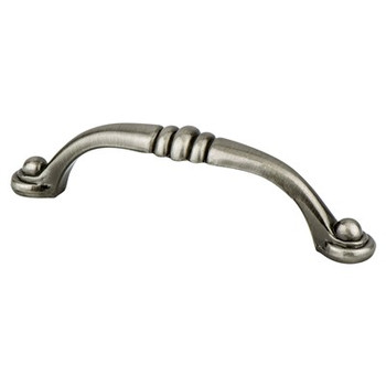 Berenson, Euro Traditions, 3 3/4" (96mm) Curved Pull, Brushed Black Nickel