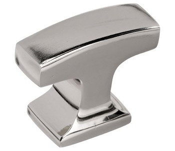 Amerock, Westerly, 1 5/16" (33mm) Length Rectangle Knob, Polished Nickel