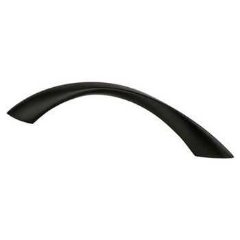 Berenson, Contemporary Advantage Five, 3 3/4" (96mm) Twisted Curved Pull, Matte Black