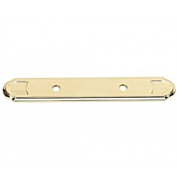 Alno, Classic Traditional, 3" Pull Backplate, Polished Brass