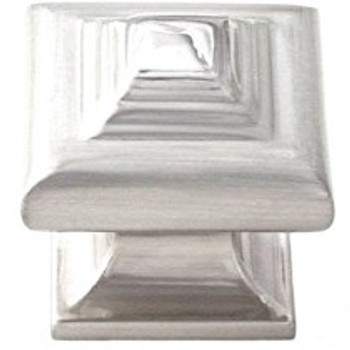 Alno, Geometric, 1 1/4" Stacked Square Knob, Satin Nickel