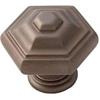 Alno, Geometric, 1 1/4" Stacked Octagon Knob, Chocolate Bronze