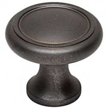 Alno, Knobs, 1" Round Ringed Knob, Bronze