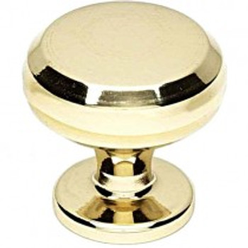 Alno, Knobs, 1 1/4" Round Knob, Polished Brass