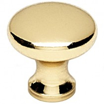 Alno, Knobs, 3/4" Tall Mushroom Knob, Polished Brass