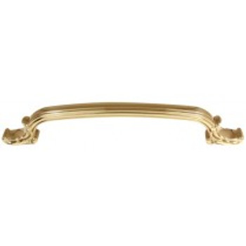 Alno, Ornate, 18" Curved Appliance Pull, Polished Brass