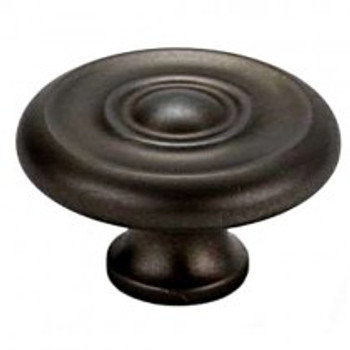 Alno, Rope, 1 1/4" Round Rim Design Knob, Chocolate Bronze