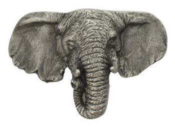 Notting Hill, Lodge and Nature, Goliath Elephant, 1 7/8" Wide Knob, Antique Pewter