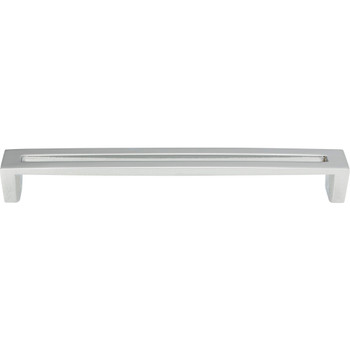 Atlas Homewares, Centinel, 7 9/16" Straight Square End Pull, Polished Chrome