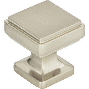 Atlas Homewares, Kate, 1 1/8" Square Knob, Brushed Nickel - alt view