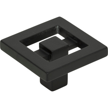 Atlas Homewares, Nobu, 1 3/8" Square Knob, Black Nickel - alt view