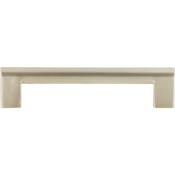 Atlas Homewares, Round Rail, 5 1/16" (128mm) Square End Pull, Brushed Nickel