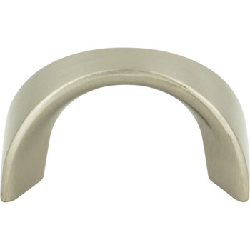 Atlas Homewares, Sleek, 1 1/4" Curved Pull, Brushed Nickel - alt view