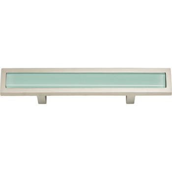 Atlas Homewares, Spa, 3" Bar Pull, Green with Brushed Nickel