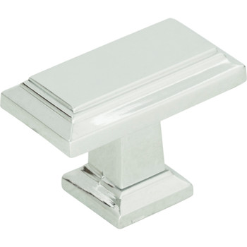 Atlas Homewares, Sutton Place, 1 7/16" Rectangle Knob, Polished Chrome - alt view