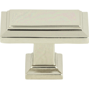 Atlas Homewares, Sutton Place, 1 7/16" Rectangle Knob, Polished Nickel