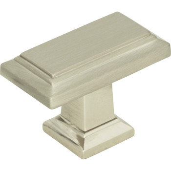 Atlas Homewares, Sutton Place, 1 7/16" Rectangle Knob, Brushed Nickel - alt view