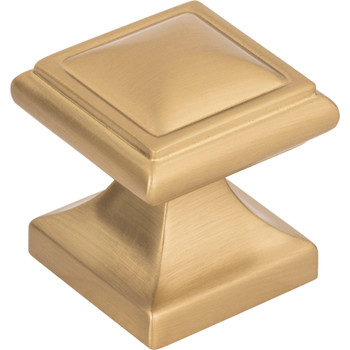 Atlas Homewares, Wadsworth, 1 1/4" Square Knob, Warm Brass - alt view