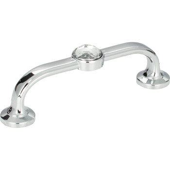 Atlas Homewares, Legacy Crystal, 3" Crystal Curved Pull, Polished Chrome - alt view 1