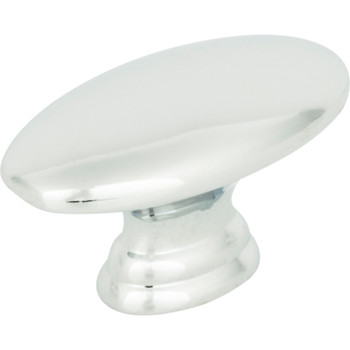 Atlas Homewares, Successi, 1 1/2" Oval Knob, Polished Chrome - alt view