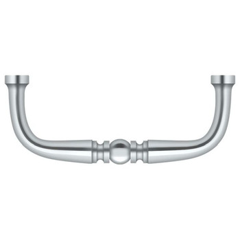 Deltana, 3" Center Design Wire Pull, Polished Chrome