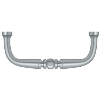 Deltana, 3" Center Design Wire Pull, Brushed Chrome