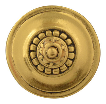 Notting Hill, King's Road, Portobello Road, 1 1/4" Knob, Plain 24K Satin Gold