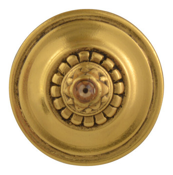 Notting Hill, King's Road, Portobello Road, 1 1/4" Knob, Crystal 24K Satin Gold