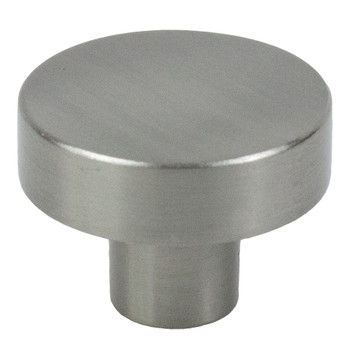 Rusticware, 1 3/8" Flat Top Modern Round Knob, Satin Nickel