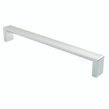 Rusticware, 8" Modern Flat Sided Square Ended Pull, Satin Nickel