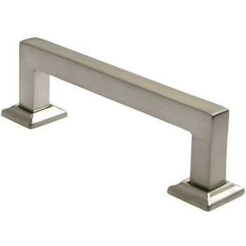 Rusticware, 4" Square End Pull, Satin Nickel