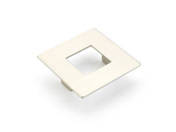 Schaub and Company, Finestrino, 2 1/2" (64mm) Small Square Pull, Satin Nickel