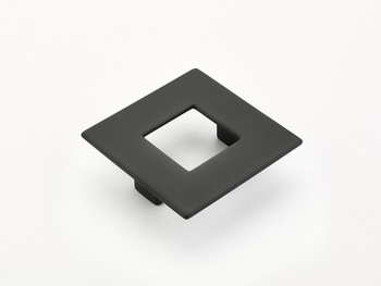 Schaub and Company, Finestrino, 2 1/2" (64mm) Small Square Pull, Matte Black