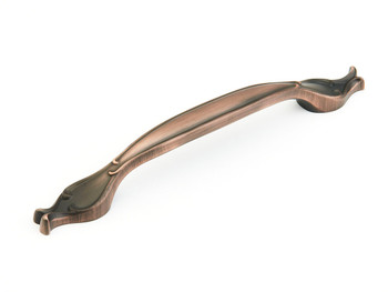 Schaub and Company, French Farm, 8" Curved Pull, Empire Bronze