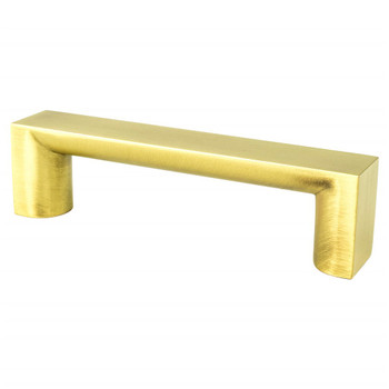 Berenson, Elevate, 3 3/4" (96mm) Square Ended Pull, Satin Gold