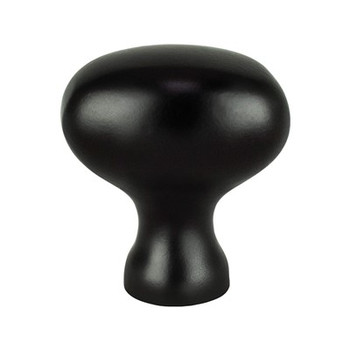 Berenson, Transitional Advantage Three, 1 1/8" Oval Knob, Matte Black