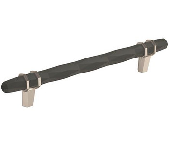 Amerock, London, 6 5/16" (160mm) Bar Pull, Black Bronze / Satin Nickel