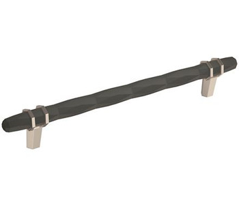 Amerock, London, 8" Bar Pull, Black Bronze / Satin Nickel