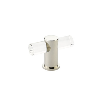 Schaub and Company, Lumiere, 2" Pull Knob, Clear Acrylic and Polished Nickel