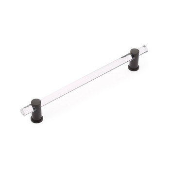Schaub and Company, Lumiere, 12" (305mm) Bar Appliance Pull, Clear Acrylic and Oil Rubbed Bronze