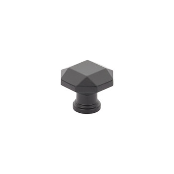 Schaub and Company, Menlo Park, 1 1/4" Faceted Round Knob, Matte Black