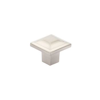 Schaub and Company, Menlo Park, 1 1/4" Square Knob, Brushed Nickel