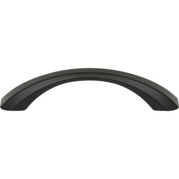 Jeffrey Alexander, Wheeler, 3 3/4" (96mm) Curved Pull, Matte Black - alternate view 1