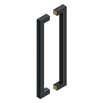 Deltana, 18" Contemporary Back-to-Back Pull, Paint Black