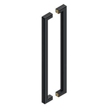 Deltana, 24" Contemporary Back-to-Back Pull, Paint Black