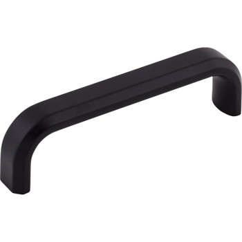 Top Knobs, Ellis, Telfair, 3 3/4" (96mm) Straight Pull, Flat Black - Angle View