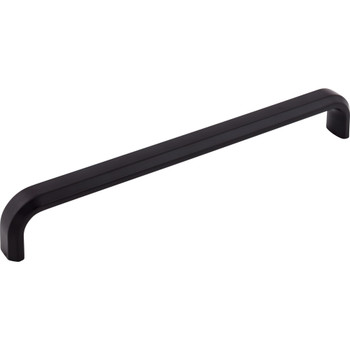 Top Knobs, Ellis, Telfair, 12" (305mm) Straight Appliance Pull, Flat Black - Angle View