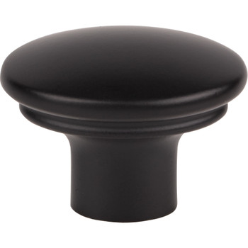 Top Knobs, Ellis, Julian, 1 3/8" Oval Knob, Flat Black